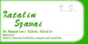 katalin szavai business card